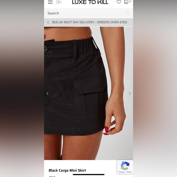 Luxe to kill cargo skirt black - Picture 3 of 5